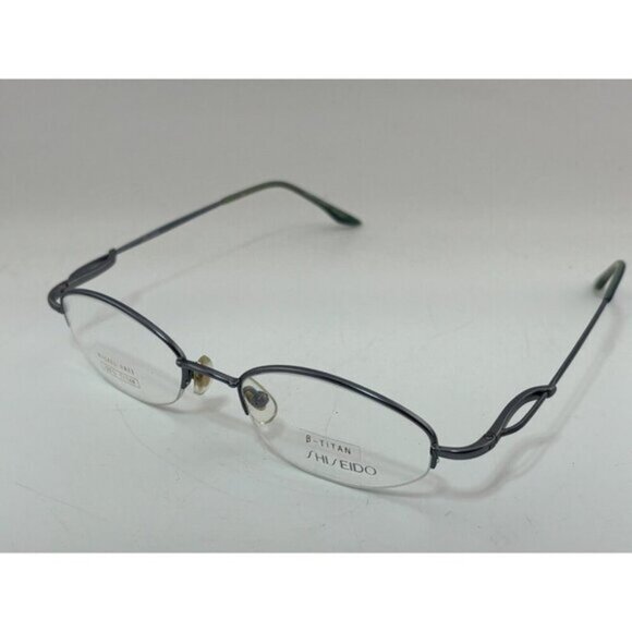 SHISEIDO - SH 1050 Titanium Half-Rim Oval Eyeglass Frames - Picture 1 of 7